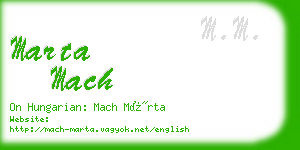 marta mach business card